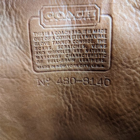 Vintage Coach Standard Courier bag in British Tan - Picture 9 of 11